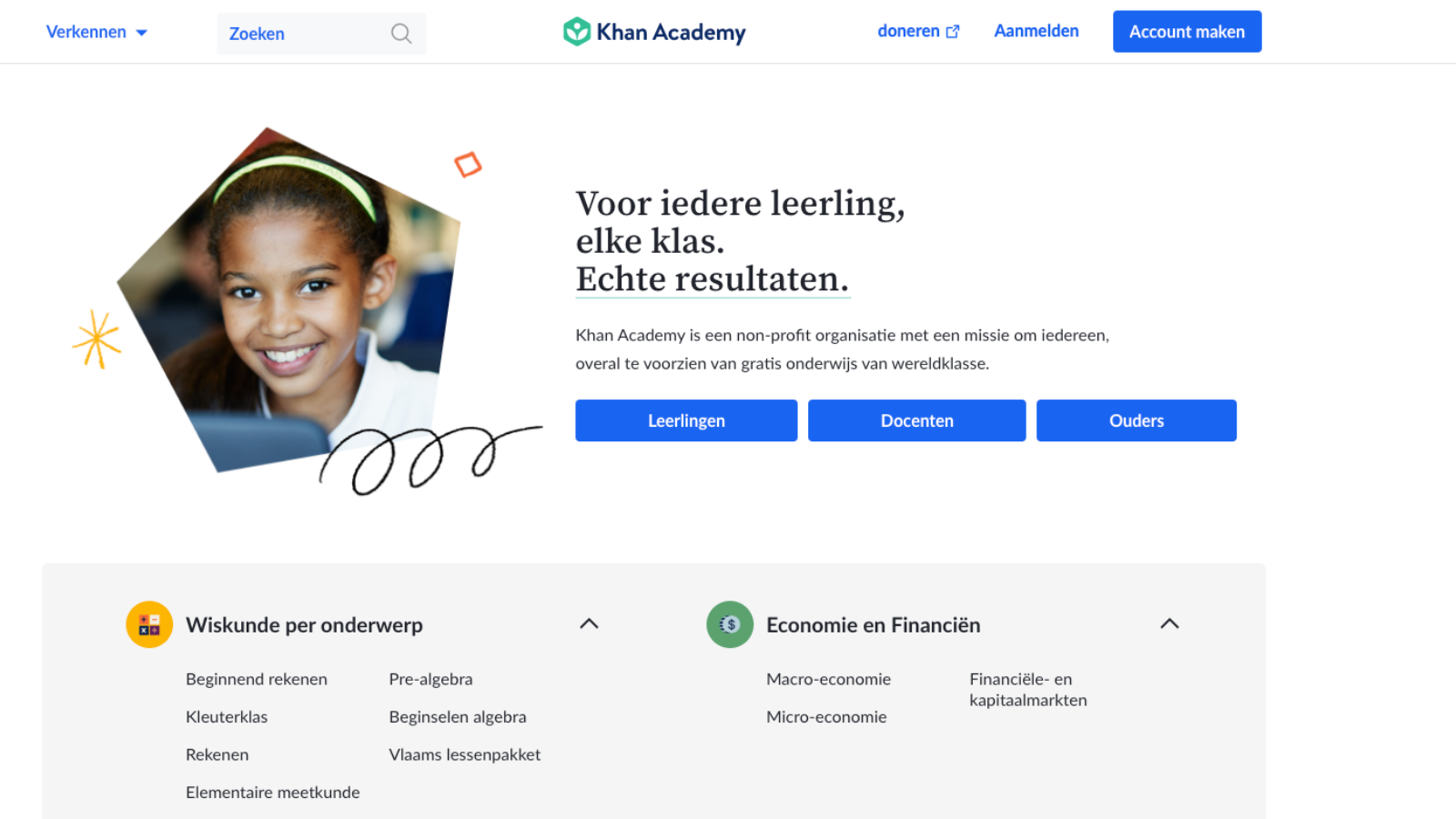 KHan Academy, een gratis AI tool voor leerkrachten en docenten. 